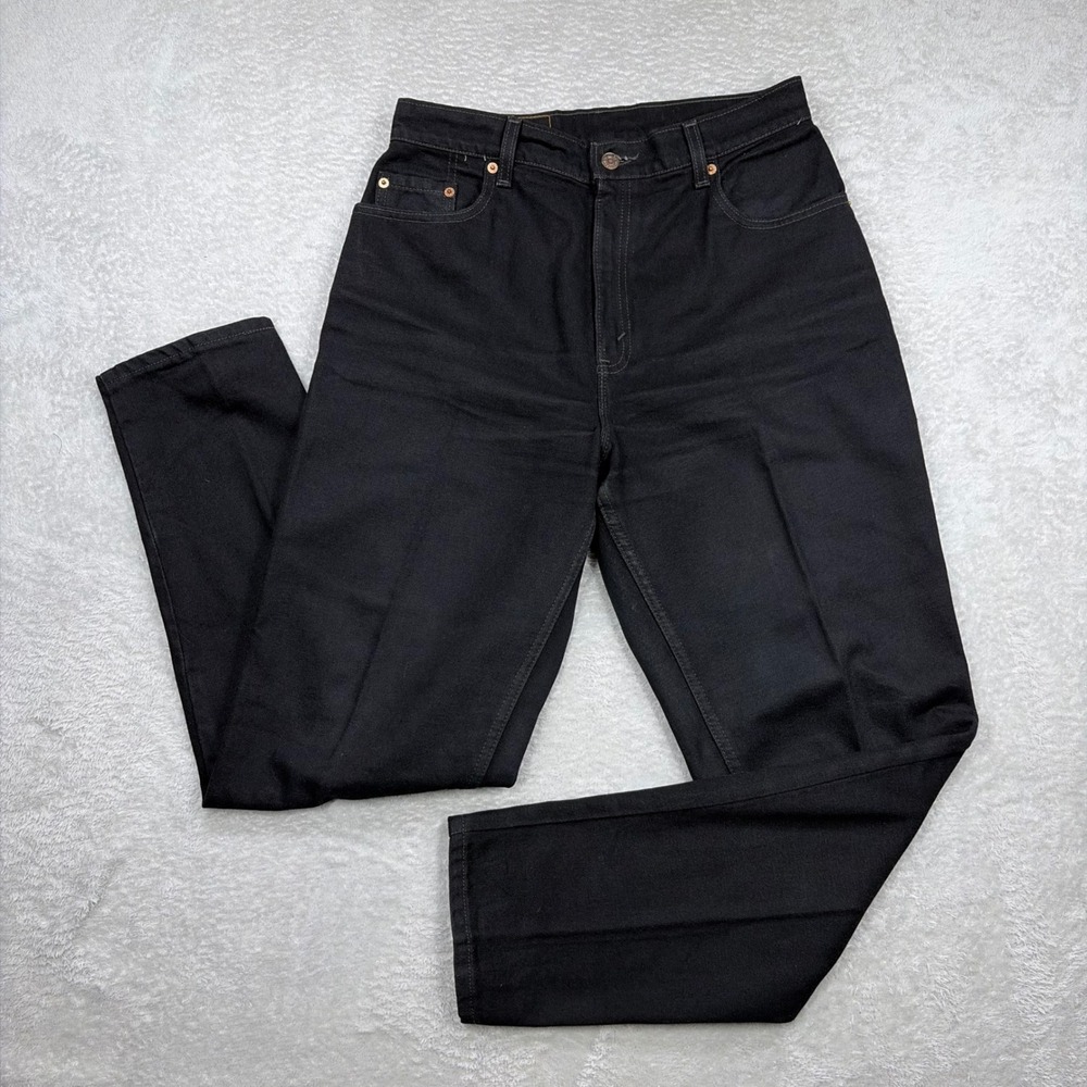 Levi's 550 Jeans Women 12 Reg M Black Relaxed Tapered Leg High Rise Vintage USA